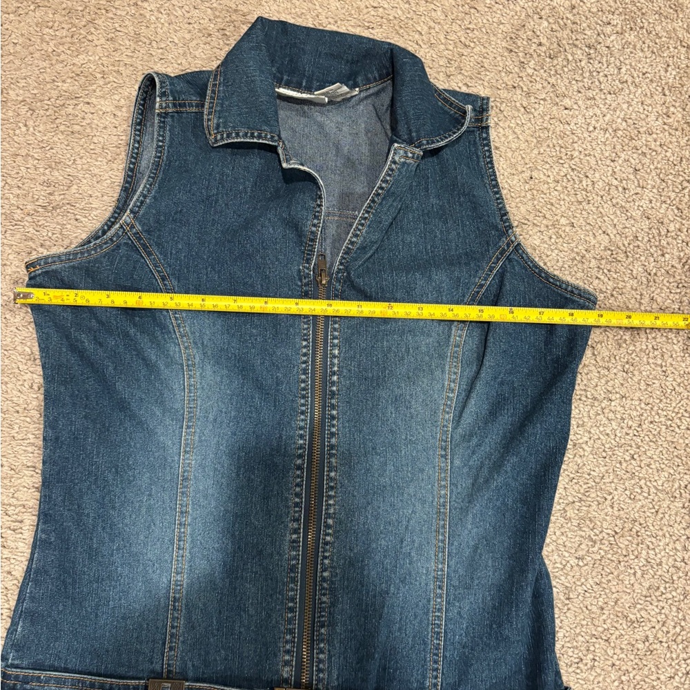 Y2K Denim Jumpsuit with Belt - Picture 10 of 12